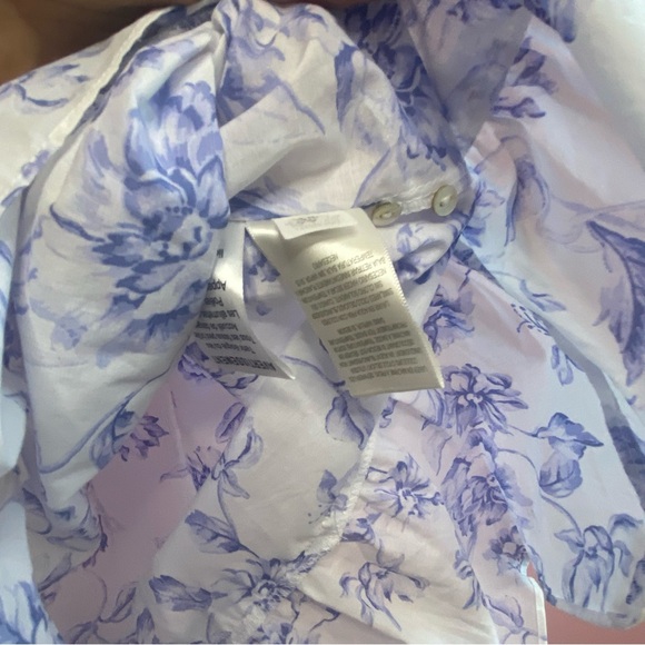 Eileen West Long Sleeve Ballet Nightgown, Periwinkle, XL - Picture 9 of 10